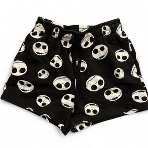 Flannel Black and white Nightmare Before Christmas shorts women XXS